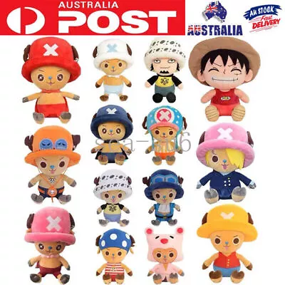 25cm One Piece Plush Toy Chopper Luffy Ace Zoro Plush Stuffed Doll Toy Kids Gift • $24.22
