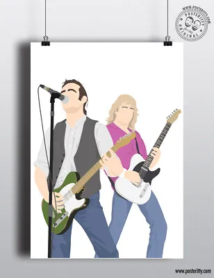 STATUS QUO Live Aid Minimal Poster Posteritty Art Print Minimalist Rossi Parfitt • £4.50