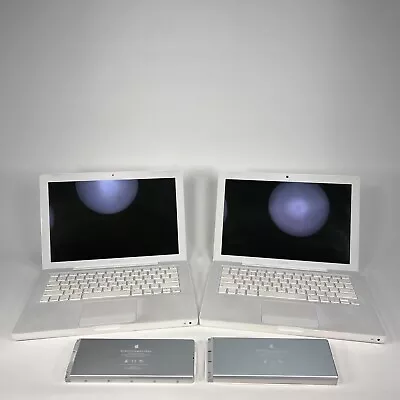 Lot Of 2 Apple MacBook 13.3  Laptops White Model A1181 For Parts Or Repair Read • $44.97