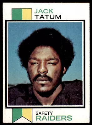 1973 Topps Football Cards Jack Tatum Rookie HOF Oakland Raiders #288 • $19
