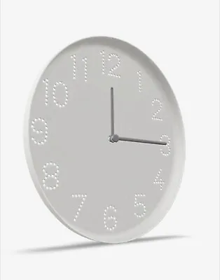 🚨 Ikea TROMMA White Wall Clock 25cm Silent Ticking Nice Quite Quartz Wall Clock • £7.49