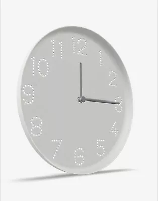 Ikea TROMMA White Wall Clock 25cm Silent Ticking Nice Quite Quartz Wall Clock 😊 • £4