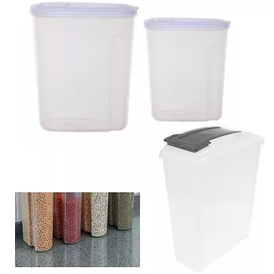 Plastic Storage Dispenser Dry Dried Food Cereal Pasta 3 Or 5 L Pet Container Box • £11.95