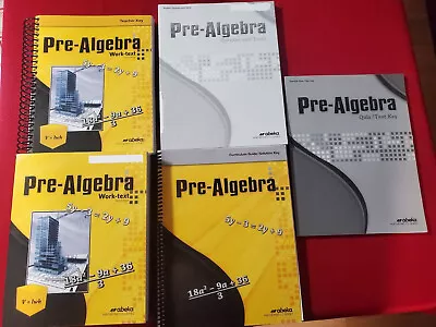 Abeka Pre Algebra Student & Teacher Book Quiz & Test Book • $110