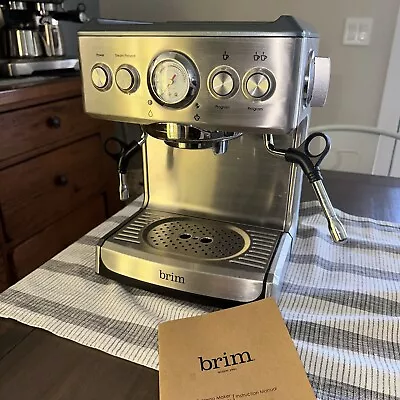 Brim 19 Bar Espresso Maker Machine Model TSK-1859B Silver NEEDS ACCESSORIES • $74.99