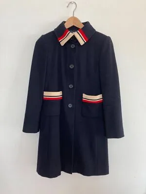 MiuMiu Coat Navy Color Pocket Tricolor Women's Size 38 From Japan Used • $659