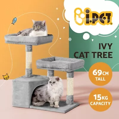 I.Pet Cat Tree Scratching Post Tower Scratcher 69cm Wood Condo House Bed Trees • $45.95