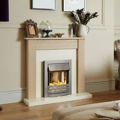 Adam Southwold Oak Cream Surround Fireplace Stove Fire Heater Heating Suite • £293.09