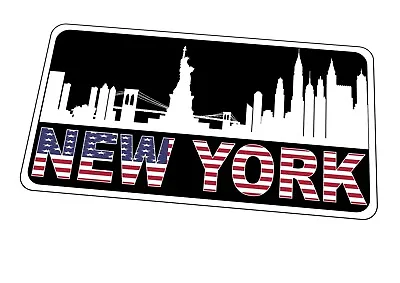 New York Metal Sign Holiday Souvenir Metal Wall Plaque Hanging Gift Sign • £8.75