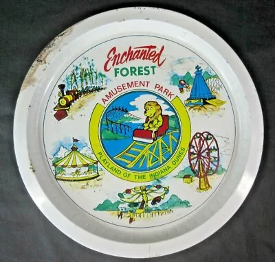 Enchanted Forest Amusement Park Vintage Metal Tray 12 7/8 In Hong Kong • $6.99