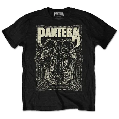 Pantera T-Shirt 101 Proof Skull Rock Band Official Black New • £14.95