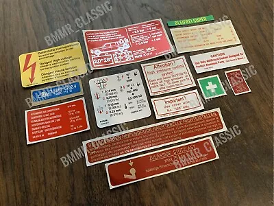 W123 S123 280TE T Kombi Stickers Engine Bay Decal Set Restoration Mercedes M110 • $24