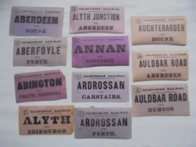 Caledonian Railway Luggage Label X11 Alyth Aberfoyle Auldbar Road Auchterarder • £2.20