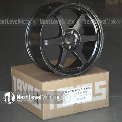 9SIX9 19X8.5 5x114.3 +35 CARBON GRAY TE37 STYLE WHEELS FITS CAMRY G37 G35 Q50 • $791.99