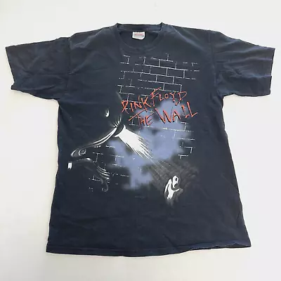 Pink Floyd The Wall Black T Shirt Sz Medium Mens Hanes 90s Y2K Graphic Vintage • $23.99