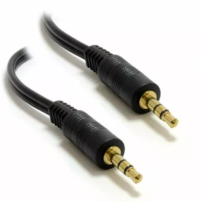 3.5mm Jack Plug To Plug Male Cable - Audio Lead For Headphone/Aux/MP3/MP4 1m-5M • £2.29