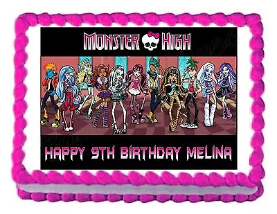 MONSTER HIGH Edible Party Cake Topper Party Decoration Cake Image Frosting Sheet • $9.95