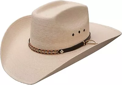 Stetson  Square  Straw Cowboy Hat/Triple Eyelets - Natural - Size 7 1/4 • $59.99