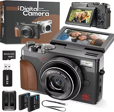 NBD Digital Camera 4K 48MP 16X Point And Shoot Camera  For Youtube Vlogging • $99.98