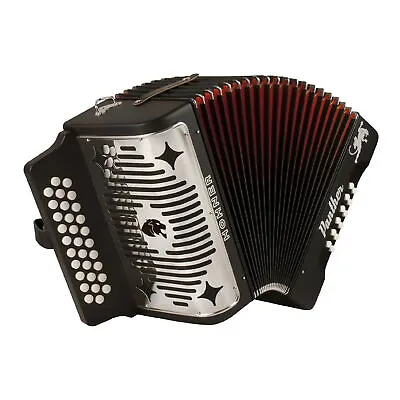 Hohner Panther 31-Key Diatonic Tex Mex Accordion Keys Of G C F Black Laquer • $639