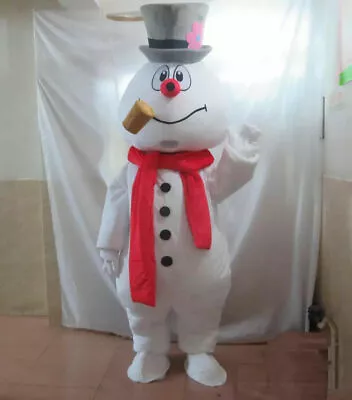 Christmas Frosty The Snowman Mascot Costume Parade Character Fancy Cosplay Dress • £153.60