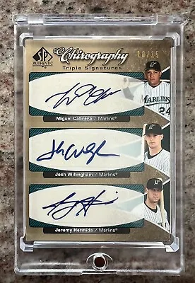 2006 SP Authentic Chirography Triple Signatures - Cabrera Willingham Hermida • $500