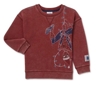 $16 • Buy Spiderman Christmas Sweater Crewneck Sweatshirt Toddler Boys 3T NWT