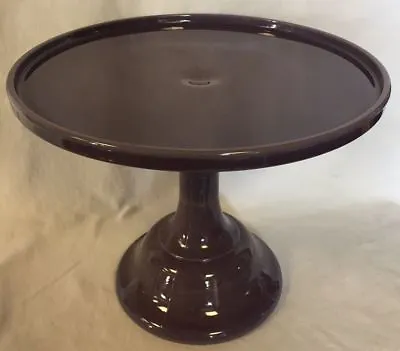 Cake Stand Plate Pastry Tray Bakers - Plain & Simple Eggplant Purple Glass - 12  • $88.99