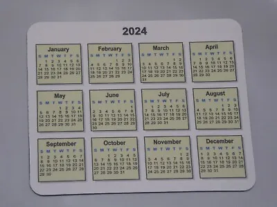 Calendar Computer Mouse Pad Year 2024 • $12.99