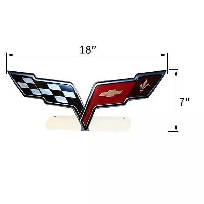 Free Standing Heavy Gauge Metal Sign 2005-2013 Corvette C6 Logo • $44.95