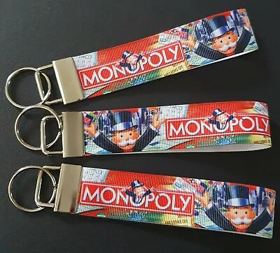 Monopoly Style Board Game Jail Tax Dice Money Deal Keyring Key Fob Handmade Gift • £3.85