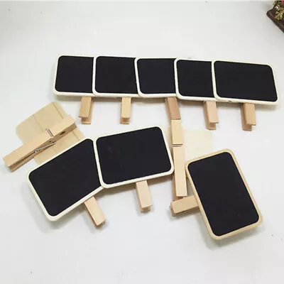20 Pcs Chalkboard Clothespin Labels Wooden Chalkboard Gift Tags • £10.79