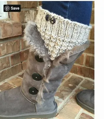 £8 • Buy Hand Knitted Boot Cuffs/Toppers (HANDMADE)