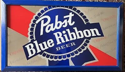 PABST BLUE RIBBON Glass Mirror Beer Sign Item PBS12749 48  X 28  • $119.99