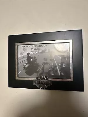 Harley Davidson Bar & Shield Logo Black Picture Frame - 4x6 Pictures - Ex! • $15.75