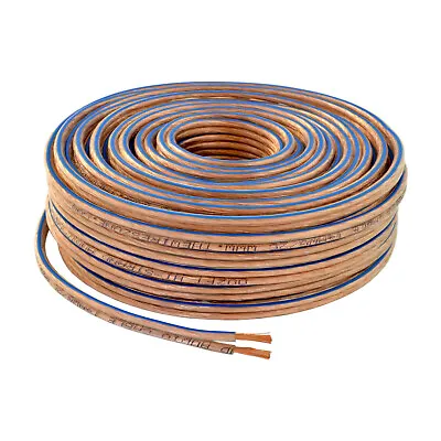 $14.91 • Buy 16 Gauge 2 Conductor 16/2 Clear  100ft Speaker Wire For Car/Home Audio
