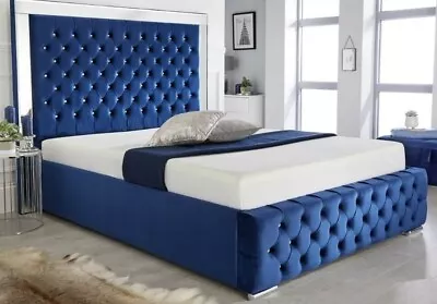 £700 • Buy Mirror Bed Frame In All Colours, Fabrics And Sizes With Ottoman Storage Option.