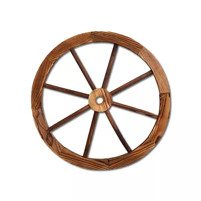 Gardeon Garden Decor Outdoor Ornament Wooden Wagon Wheel • $46