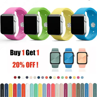 $4.99 • Buy New Silicone Loop Sport Band For Apple Watch Series 7 SE 6 5 4 3 2 41mm 45mm