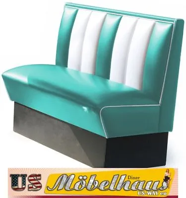 HW-120T American Diner Bench Bench Diner Benches Furniture 50's USA Style Gastronomy • £575.26