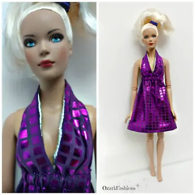 16  Tonner Doll PURPLE Metallic SHORT Party Dress For Tyler Wentworth Ellowyne • $10