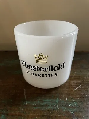 Vintage Milk Glass Chesterfield Cigarettes Mug Cup Drinkware Advertising • $4.99