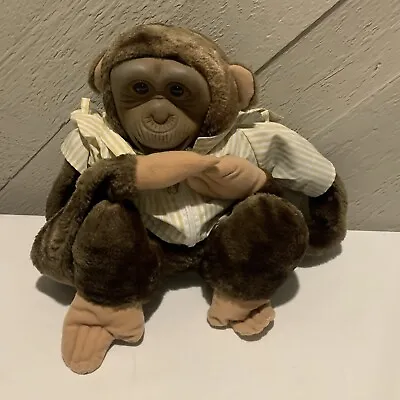 Vintage Chimpanzee Monkey Puppet Plush Stuffed Long Arm Jacket 36  • $22