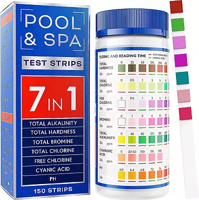 All-New 2024 Pool And Spa Test Strips 7 In 1 Quick Superaccurate Swimming 150 Po • $25.62
