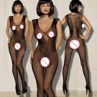 Sexy Lingerie Bodysuit Sleepwear Bodystocking Costume Fishnet Catsuits Hot Dress • £5.69