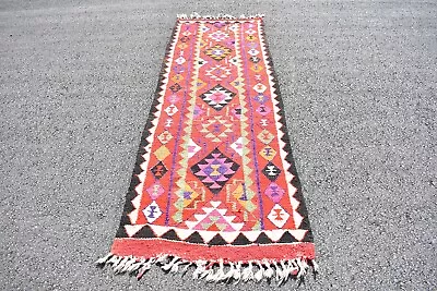 Runner Handmade Rug Turkish Rug Vintage Rug Boho Rug 2.9 X 9.3 Ft. RL8613 • $150