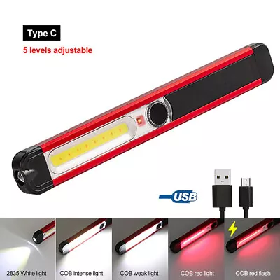 Magnet Flashlight COB LED Light Mechanic Work Shop Inspection Lamp Hand Torch • $9.87