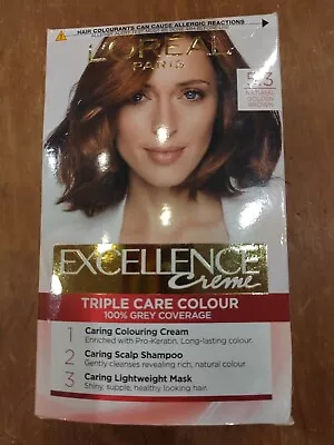 L'Oreal Excellence Creme Hair Colour 5.3 Natural Golden Brown Hair Dye • £0.99