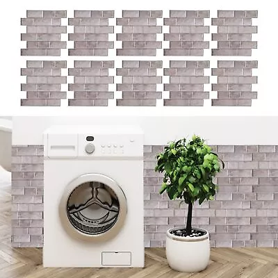 10Pcs Wall Sticker Self-Adhesive Wallpaper 3-Dimensional Ceramic Tile Sticker GE • $44.02