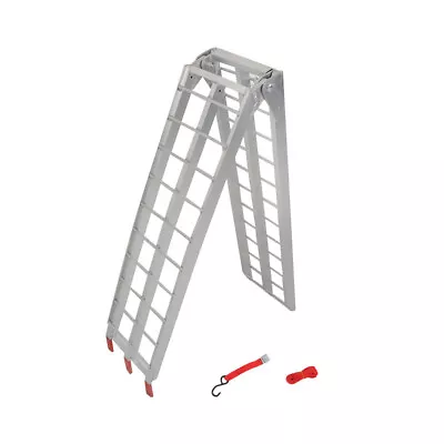 Motorcycle Arched Truck 1x 750Lbs 7.5 Feet Aluminum Folding Loading Ramp Kit UTV • $71.93